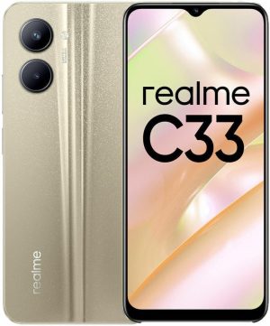 Realme C33 Dual-SIM 32GB ROM + 3GB RAM (GSM Only | No CDMA) Factory Unlocked 4G/LTE Smartphone (Sandy Gold) - International Version