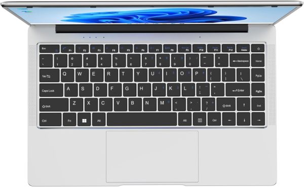 ⁦KurieTim 14.1 Inch Laptop, 8GB DDR4 RAM, 256GB M.2 SATA SSD, Laptops Computer with Quad-Core Celeron CPU J4125 (Up to 2.7GHz), 14.1" FHD IPS LCD Screen, WiFi, Webcam, USB-A x2, Mini HDMI, Silver⁩ - الصورة ⁦7⁩