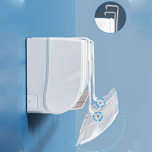 ⁦ANYUAN Air Conditioner Deflector,Split Ac Air Conditioning Baffles,Wall-Mounted Retractable Air-Conditioning Deflectors, For Wind Protection Wind Blocking And Directional (White)⁩ - الصورة ⁦5⁩