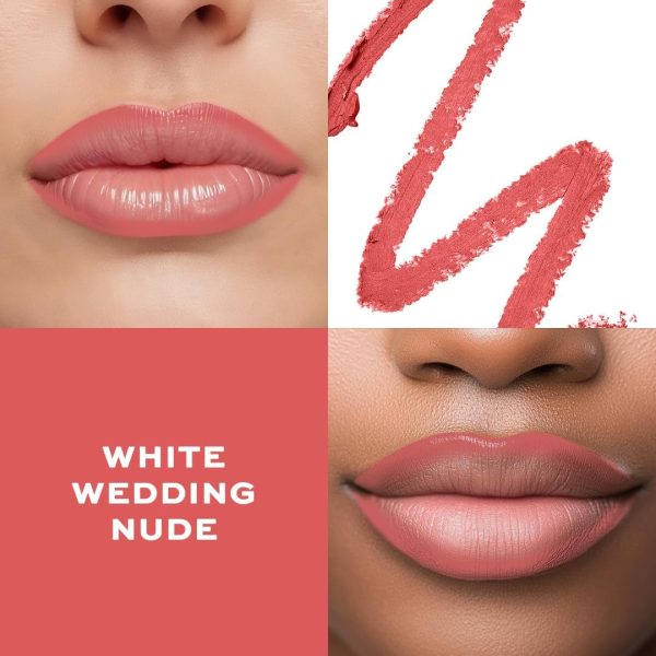 ⁦MakEUp Revolution Satin Kiss Lipliner, White Wedding Pink⁩ - الصورة ⁦7⁩