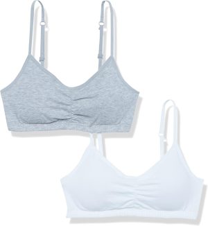 Fruit of the Loom Girls' Bra with Removable Cookies, 2-Pack