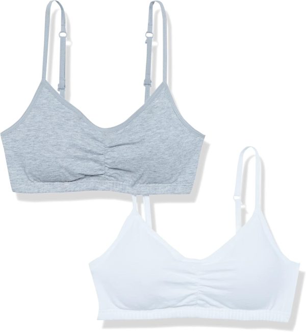 Fruit of the Loom Girls' Bra with Removable Cookies, 2-Pack