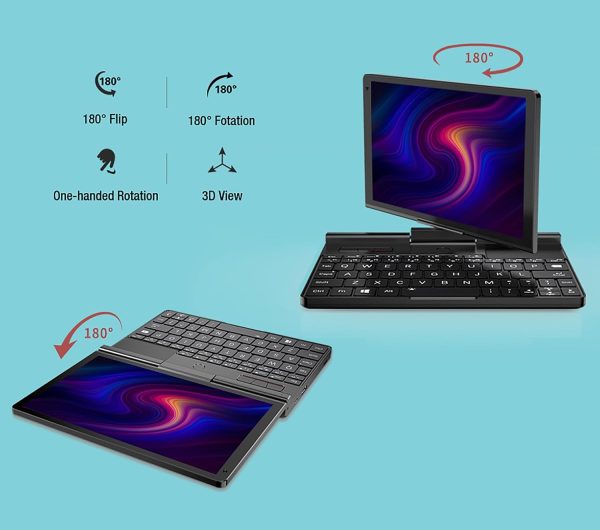 ⁦GPD لابتوب بوكيت 3 ميني بشاشة لمس 8 انش وهيكل الومنيوم يو ام بي سي وويندوز 11 هوم او اس كور i3-1125G4 16GB/512GB (اسود كهرماني)⁩ - الصورة ⁦2⁩