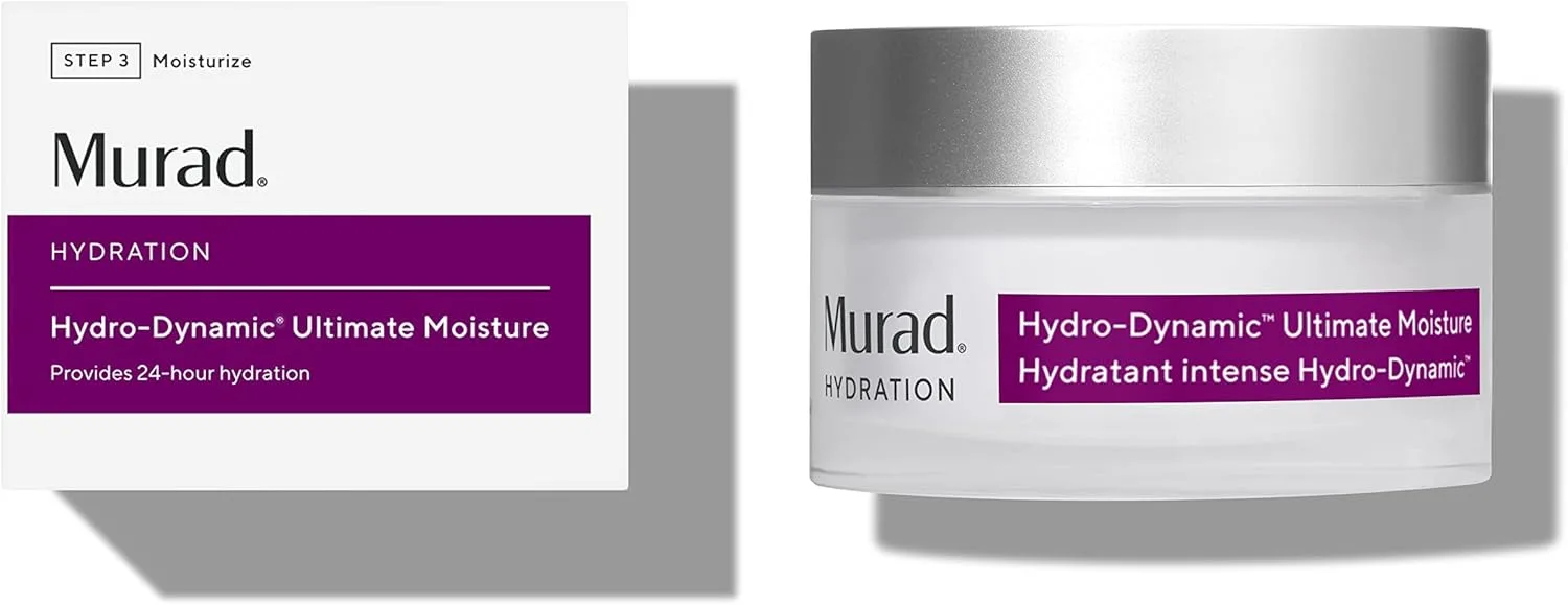 Murad Hydro-Dynamic Ultimate Moisture – Lightweight Hydrating Cream with Hyaluronic Acid, Coconut Extract & Shea Butter – Plumps, Smooths & Strengthens Skin Barrier – 50ml