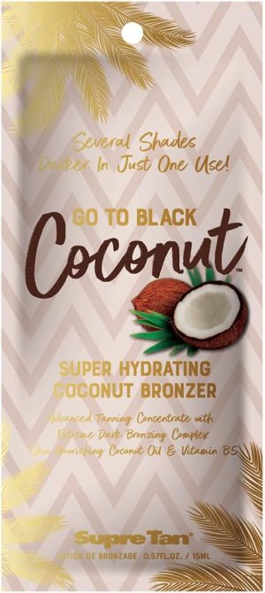 Supre Tan Go to Black Coconut Super Hydrating Bronzer Tanning Lotion Sachet, 15 ml