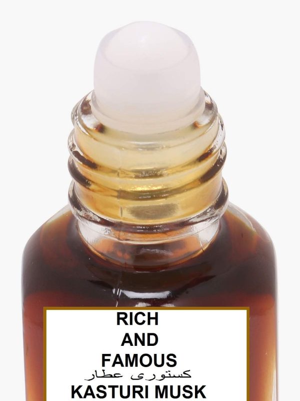 ⁦RICH AND FAMOUS fragrances Kasturi Musk (Natural Itra/Attar/Perfume) for Men & Women⁩ - الصورة ⁦3⁩