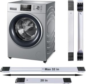 Appliance Rollers Heavy Duty, Extendable Appliance Rollers Mobile Washing Machine Base Easily Move Washing Machines, Dryers, Refrigerators, Furniture, Stand Hold Up to 300kgs