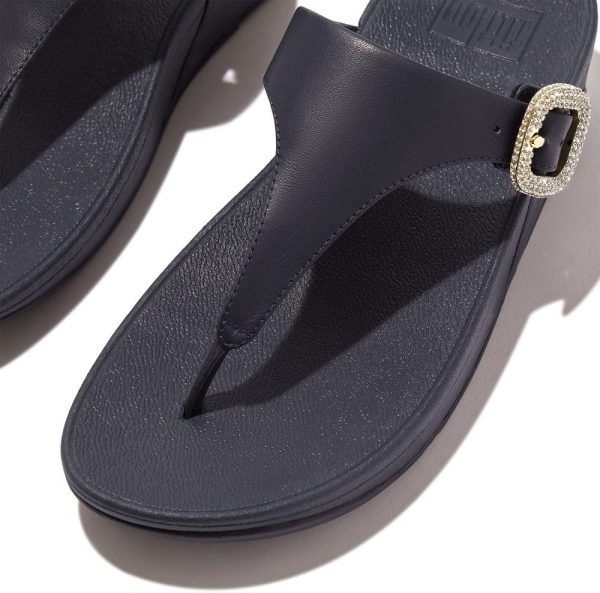 ⁦FitFlop Lulu crystal-buckle leather womens Sandal⁩ - الصورة ⁦3⁩