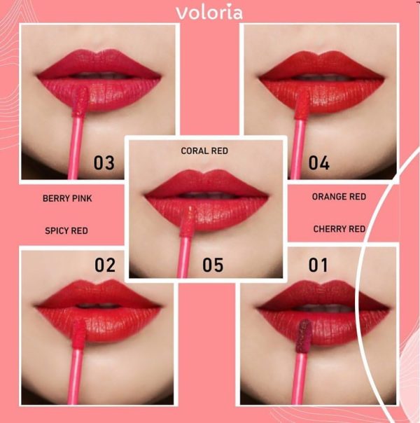 ⁦Voloria Lip and Cheek Tint - Shade 02 Spicy Red⁩ - الصورة ⁦2⁩