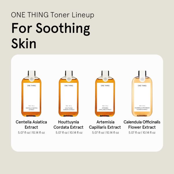 ⁦ONE THING Calendula Officinalis Flower Extract Toner 5.07 Fl Oz | Hydrating Soothing Vegan Facial Extracto, Smooth Soft Sensitive Oily Acne Prone Skin, Barrier Relief Sebum Control | Korean Skin Care⁩ - الصورة ⁦6⁩
