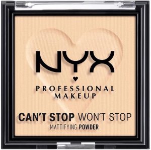 NYX Professional Makeup Can't Stop Won't Stop Mattifying Pressed Powder 6 g, 02 Light