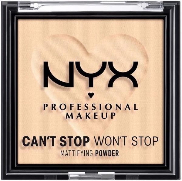 NYX Professional Makeup Can't Stop Won't Stop Mattifying Pressed Powder 6 g, 02 Light