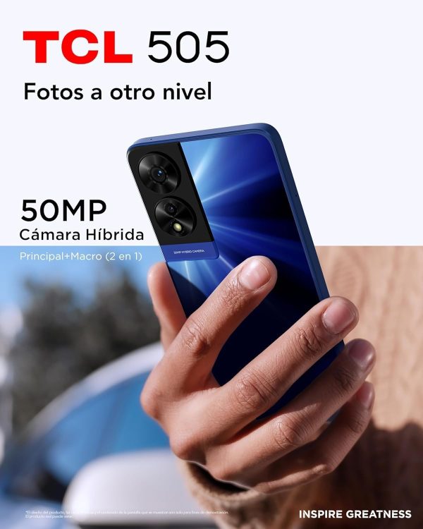 ⁦TCL 505 Dual-SIM 256GB ROM + 8GB RAM (GSM only | No CDMA) Factory Unlocked 4G/LTE Smartphone (Space Gray) - International Version⁩ - الصورة ⁦5⁩