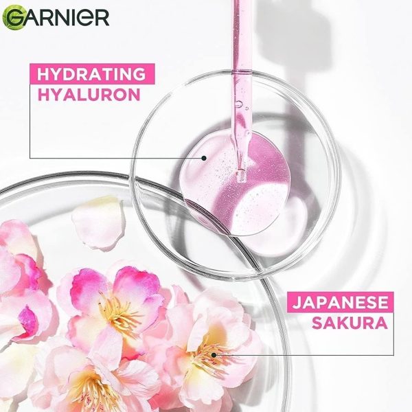 ⁦Garnier Skin Naturals Face Serum Sheet Mask (2 Each Of Light Complete, Charcoal, Sakura, Hydrabomb and Hydrabomb ) 421g (Pack of 10)⁩ - الصورة ⁦3⁩