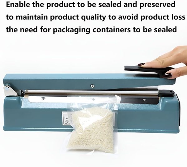 ⁦Impulse Heat Sealer, Portable Hand Held Heat Crimper Sealer, Plastic Film Bag Manual Sealing Machine, Plastic Bag Sealer, for Foil Bag Kraft Bag, Mylar Bag 400mm⁩ - الصورة ⁦4⁩