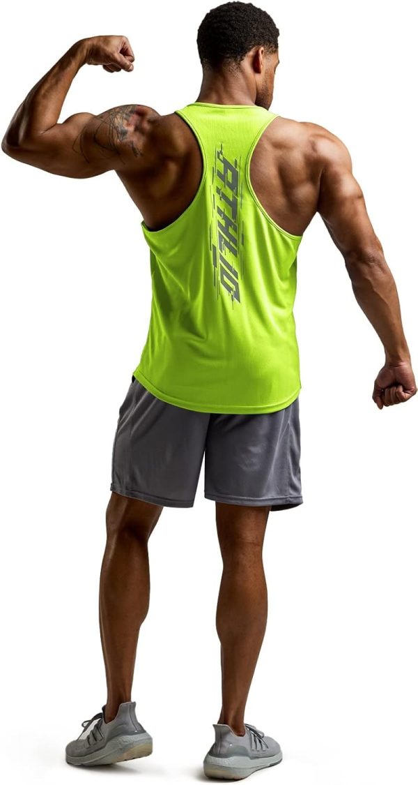⁦ATHLIO mens Ctn04 T-shirts Sleeveless (pack of 3)⁩ - الصورة ⁦7⁩