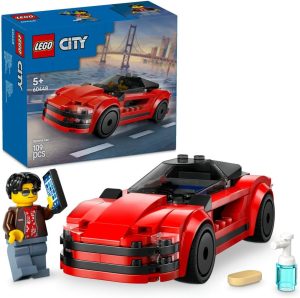 LEGO City Red Sports Car Toy - Race Car Toys for 5+ Year Old Boys & Girls - Educational Gifts for Birthdays & Holidays - Includes a Driver Minifigure & Accessories - 60448