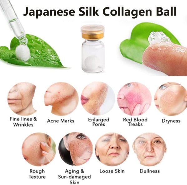 ⁦Japanese Silk Collagen Ball, Japanese Collagen Silk Ball, Japanese Anti Aging Collagen Silk Ball, Japanese Anti-Aging Soluble Collagen Silk Ball, for Face Skin Care (6 Bottles)⁩ - الصورة ⁦7⁩