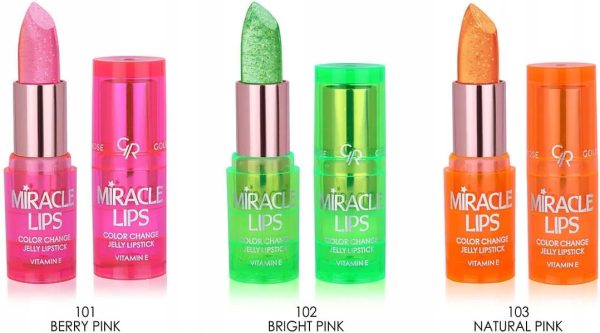 ⁦GOLDEN ROSE MIRACLE LIPS COLOR CHANGE JELLY LIPSTICK NO:103⁩ - الصورة ⁦5⁩