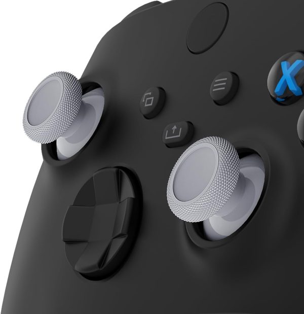 ⁦eXtremeRate Replacement Thumbsticks for Xbox Core Wireless Controller, Joysticks Repair Kit for Xbox Series X/S Controller, Custom Analog Stick Buttons for Xbox One S/X/Elite - New Hope Gray⁩ - الصورة ⁦3⁩
