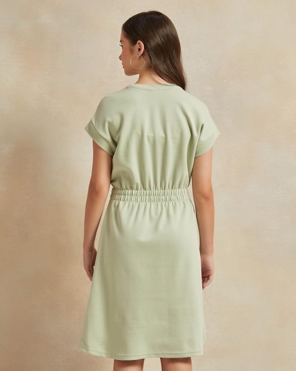 ⁦REDTAG Senior Girls Mint Printed Dress⁩ - الصورة ⁦3⁩