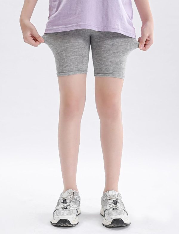 ⁦SEAUR Breathable Cycling Shorts for Big Girls Sports Summer Activities Modal Five Leggings Multi-Color Dance Elastic Waist Five-Point Design Thin Crop⁩ - الصورة ⁦2⁩