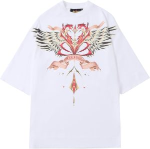 T-Shirts Oversized Love Wing Unisex Graphic Tee Tops