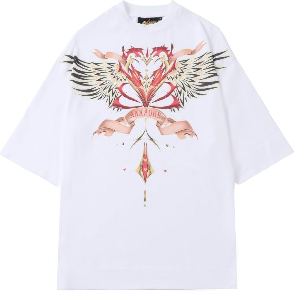 T-Shirts Oversized Love Wing Unisex Graphic Tee Tops