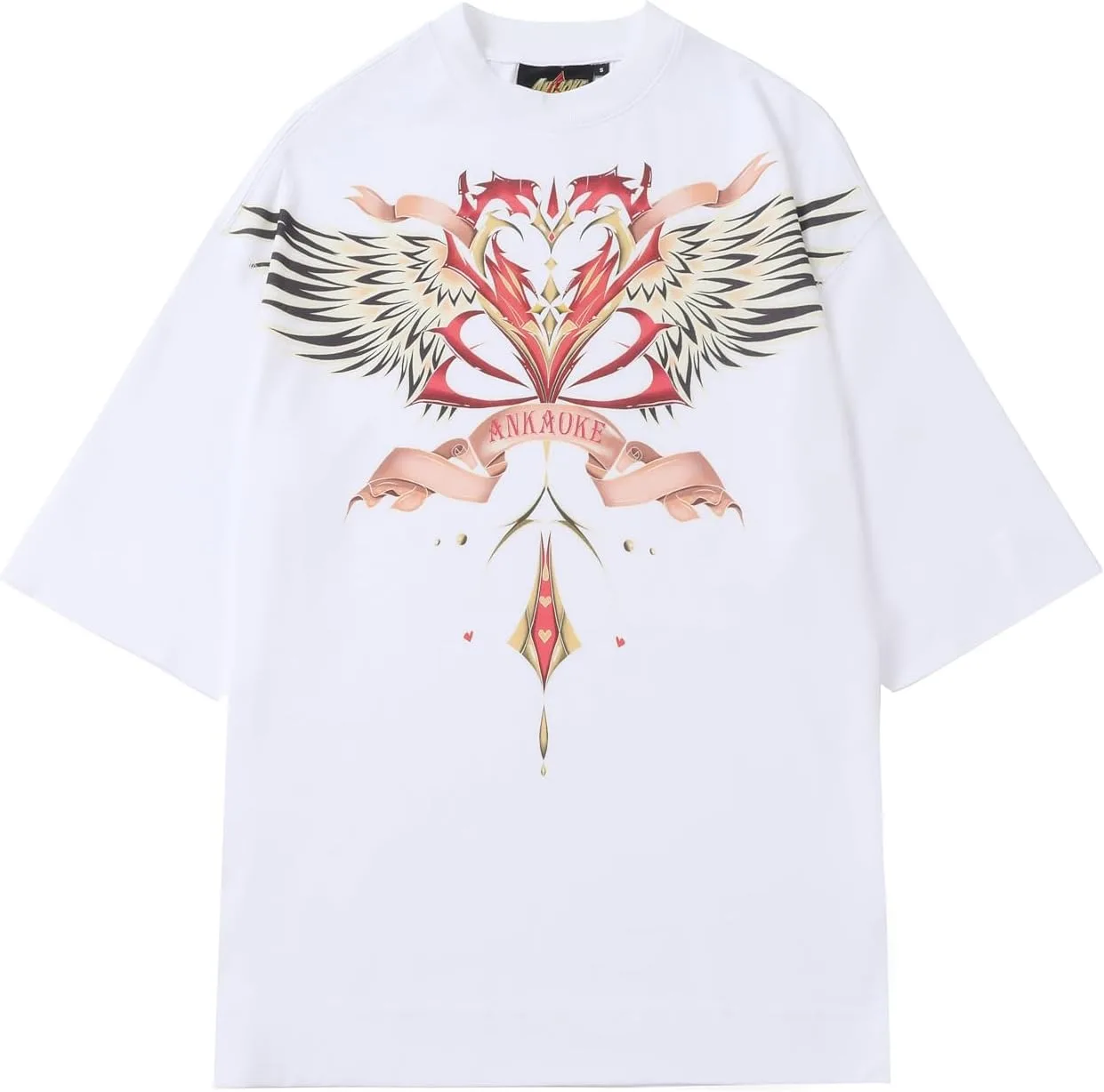 T-Shirts Oversized Love Wing Unisex Graphic Tee Tops