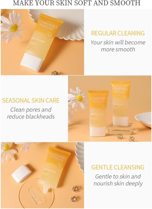 ⁦NALACAL Chamomile Exfoliating Gel (60g), Deep Cleansing and Gentle Exfoliation for Shrinking Pores – Removes Dirt, Tightens, Hydrates, and Repairs Skin – Soothes, Softens, and Improves Skin Tone⁩ - الصورة ⁦7⁩
