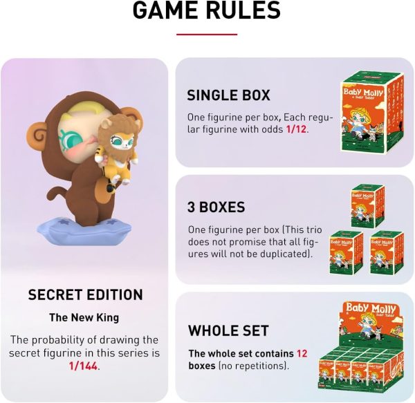 ⁦POP MART Baby Molly & Baby Tabby Series Figures Action Figure Collectible Toy Figure Party Gift 1PC⁩ - الصورة ⁦6⁩