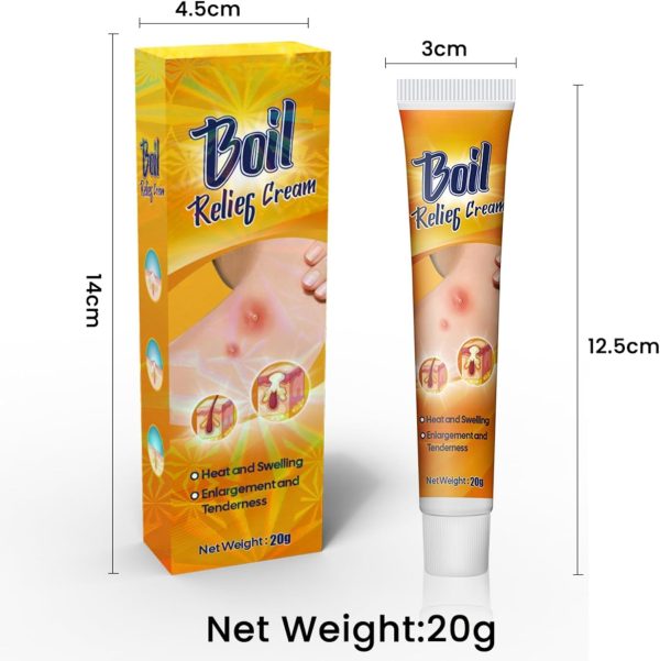 ⁦POSICHE Boil Relief Cream 20g Soothing Cream for Abscesses, Swelling, and Tenderness - Moisturizes & Calms Skin - Effective Relief for Boils & Abscesses, Gentle Care for Skin Health, Promotes Healing⁩ - الصورة ⁦8⁩