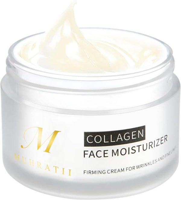 Muhratii Collagen Face Moisturizer Cream, Age Repair Anti-Aging Night Cream, Wrinkle Repair Face Cream For Women, Night Cream For Face (1.7 Oz,1 Pack)