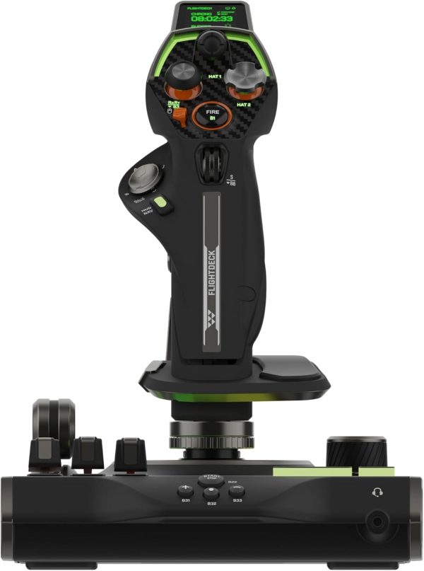 ⁦Turtle Beach VelocityOne Flightdeck - Universal HOTAS Simulation Joystick & Throttle with Touch Display, Stick Mounted HUD and Contactless Sensors for Air and Space Combat on Windows 10 & 11⁩ - الصورة ⁦11⁩