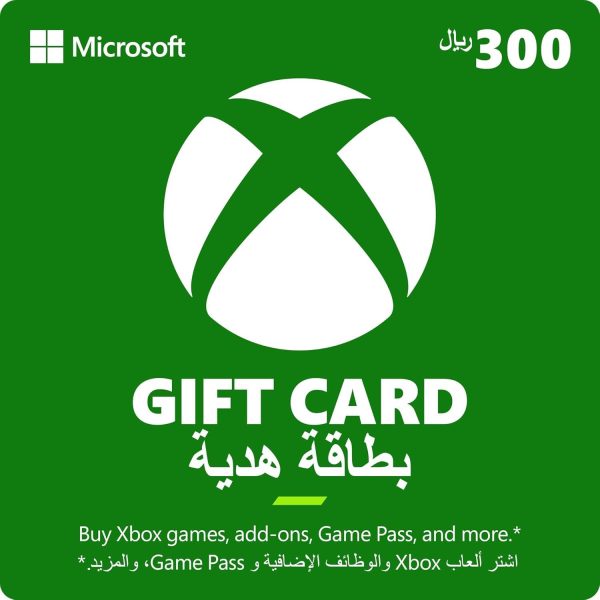 بطاقة هدايا اكس بوكس | 300 ريال سعودي | قسيمة رقمية | Xbox One سلسلة S | X وويندوز | (كود التحميل) - حساب المملكة العربية السعودية