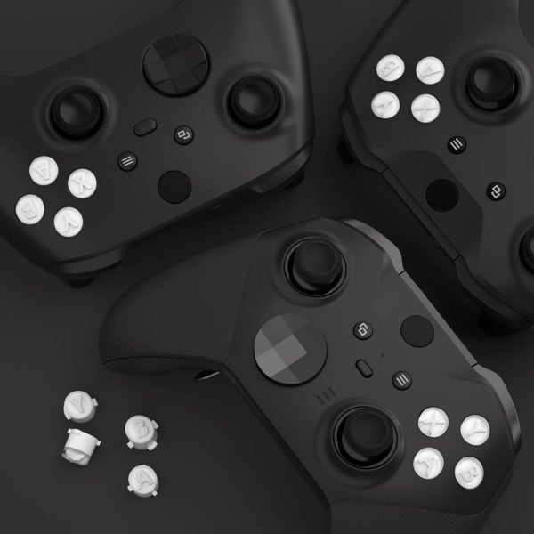 ⁦eXtremeRate ABXY Buttons for Xbox Series X/S Controller, Buttons with ABXY Cassic Symbol for Xbox One S/X, Elite V1/V2, Two-Tone Buttons White & Clear⁩ - الصورة ⁦7⁩