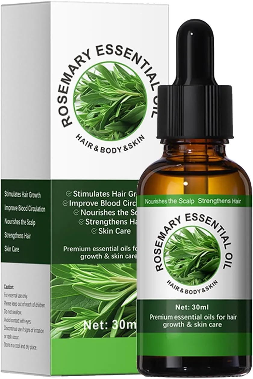 NALACAL Rosemary Oil for Hair Growth, Essential Oil for Skin and Hair Care, Promotes Natural Hair, Eyebrow, and Eyelash Growth, Best Hair Thickening Product for Men and Women (30ml)