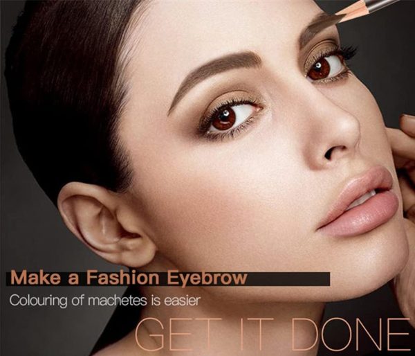 ⁦KASTWAVE 12 PCS Dark Brown Eyebrow Eyeliner Pencils Makeup Pen, Waterproof Eye Brow Pencil,Long-lasting Nice Color Eye Brow Gel Pen Makeup Brow Tint Pencils（Dark Brown）⁩ - الصورة ⁦6⁩