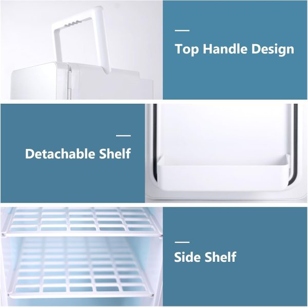 ⁦Mini Fridge 22 Litre/Cooler and Warmer | AC/DC | Small Fridge for Bedrooms⁩ - الصورة ⁦8⁩