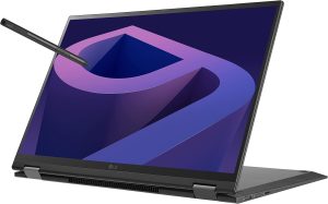LG gram (2022) 16T90Q 2-in-1 Tablet Laptop, 16" (2560 x 1600) IPS Display, Intel Evo 12th Gen i7 1260P Processor, 16GB LPDDR5, 2TB NVMe SSD, FHD Webcam, WiFi 6E, Thunderbolt 4, Windows 11, Black