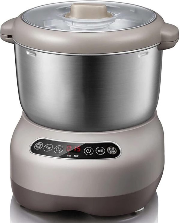 NAKEAH Dough Mixer, 7L Flour Mixing Kneading Dough Wake-up, 250W Machine Multi-functional Automatic Household Dough Mixer, Baking Dough Mixer, Stainless Steel, Dishwasher Safe