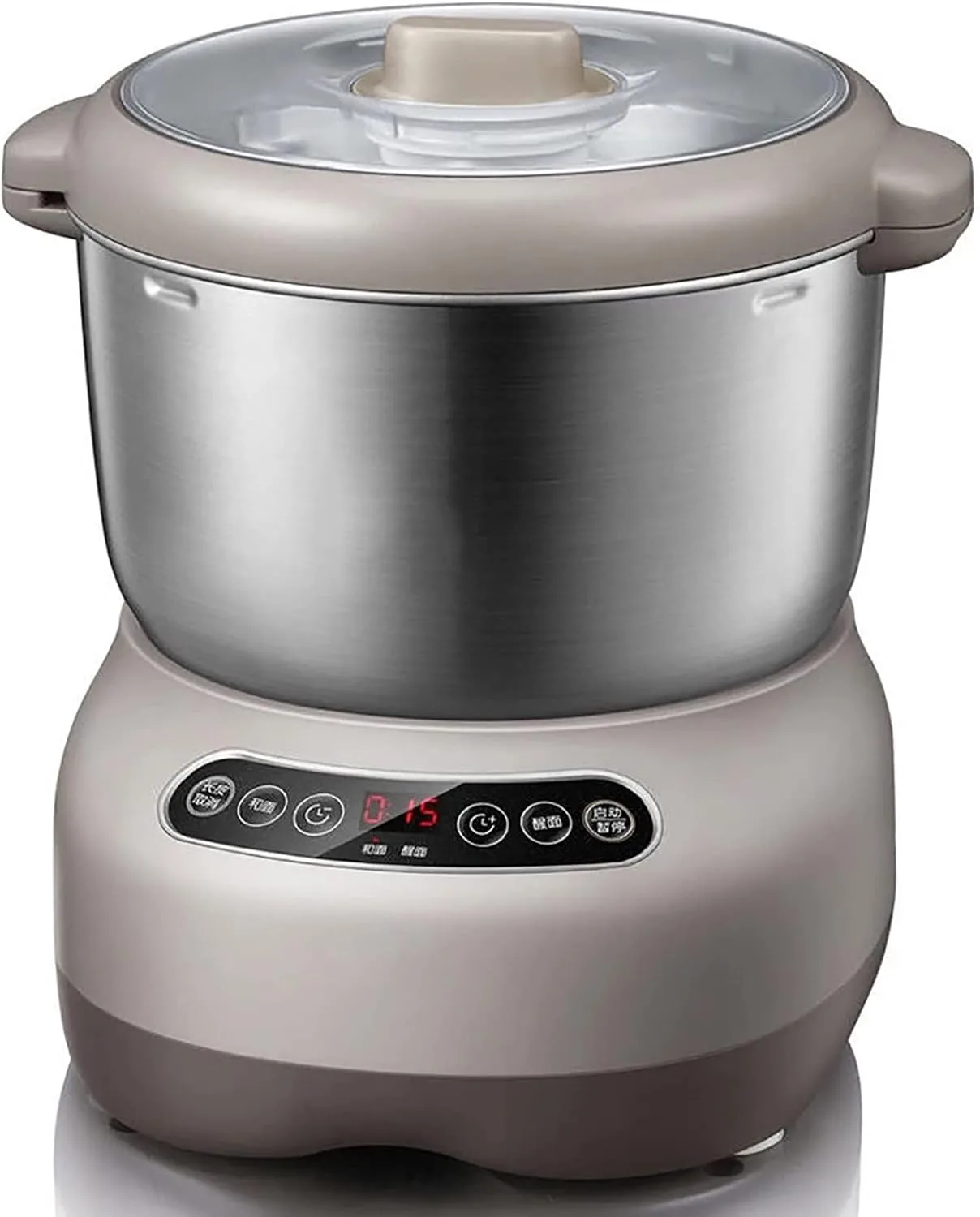 NAKEAH Dough Mixer, 7L Flour Mixing Kneading Dough Wake-up, 250W Machine Multi-functional Automatic Household Dough Mixer, Baking Dough Mixer, Stainless Steel, Dishwasher Safe