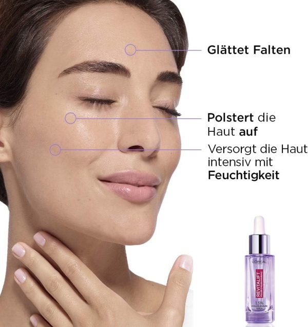 ⁦L’Oréal Paris Hyaluron Serum, Revitalift Filler, Anti-Aging Gesichtspflege, Anti-Falten, Mit 1,5% purer Hyaluronsäure und Vitamin C, 30 ml⁩ - الصورة ⁦3⁩