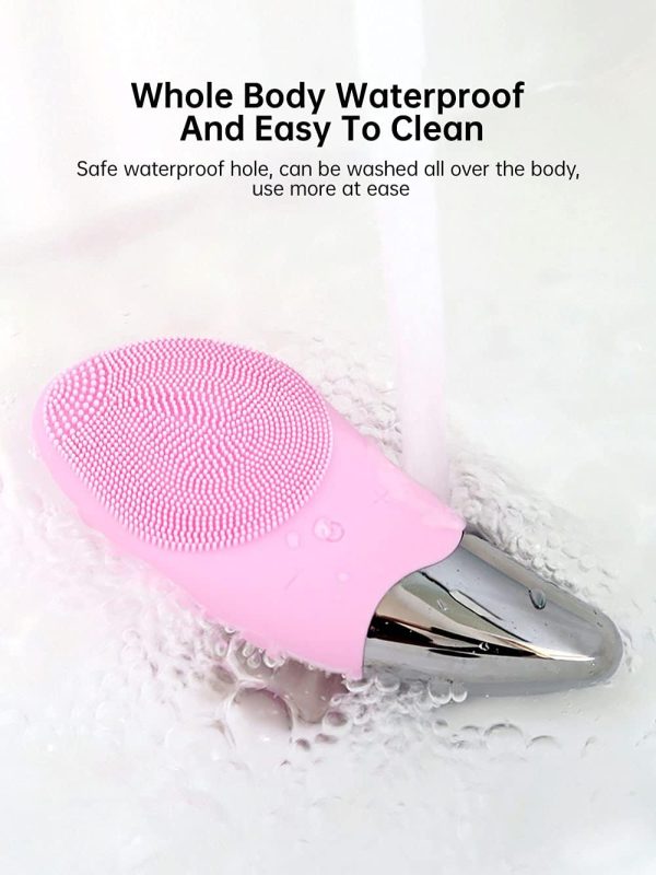 ⁦Arabest Mini Electric Face Cleansing Brush, Silicone Sonic Electric Facial Cleanser, Deep Washing Face Massager, Facial Cleansing Brush⁩ - الصورة ⁦9⁩