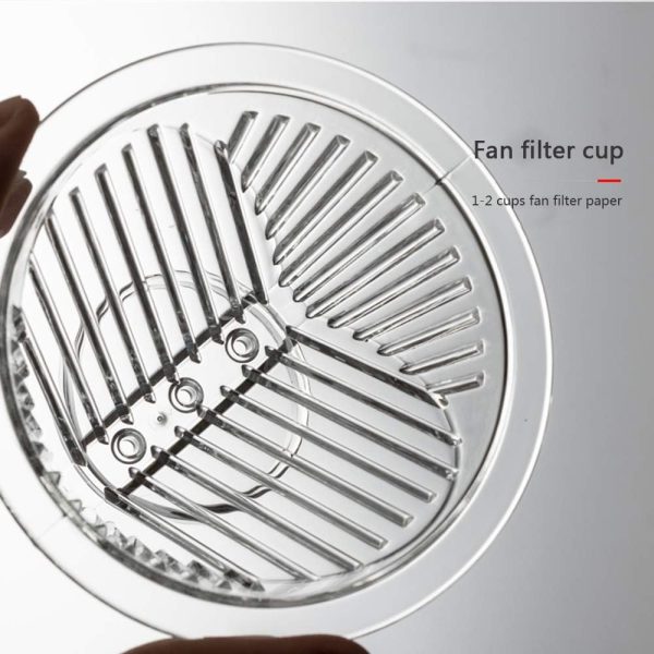 ⁦OCEANRICH Automatic Coffee Machine Drip Maker, Fliter Coffee Machine, Home Coffee Maker Drip Coffee Pot Filter (CR8350AD, Black)⁩ - الصورة ⁦5⁩