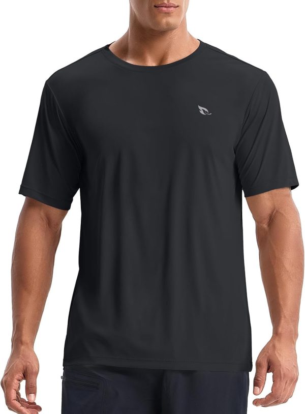 ⁦BALEAF UV Shirt Men's Water UPF 50+ Short Sleeve Rash Guard Men's Swimming Shirt Rash Vest for Swimming Diving⁩ - الصورة ⁦6⁩