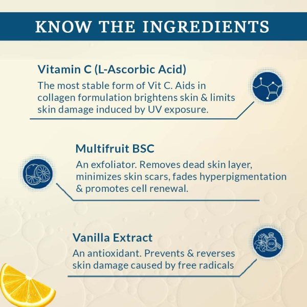 ⁦FCL 2% Vitamin C Face Wash, C Scape Cleanser for Gentle Exfoliation and Brightening | Cleanser Face Wash For Unevenly Pigmented Skin | Dark Spot Cleanser for Face - 200ml/6.76 Fl Oz⁩ - الصورة ⁦4⁩