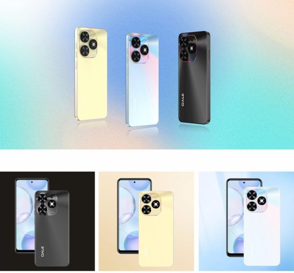 ⁦OALE POP 8 Pro, Android, 6.6 Inch Screen, Dual SIM, 7GB RAM (3GB + 4GB), 64GB Internal Memory, 5075 mAh Battery, 5MP + 13MP Camera, 4G (Alpenglow Gold)⁩ - الصورة ⁦6⁩
