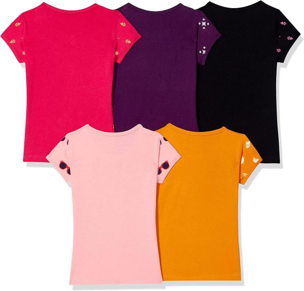 ⁦T2F Girls Girls All over Printed Regular Fit T-Shirt T-Shirt⁩ - الصورة ⁦2⁩