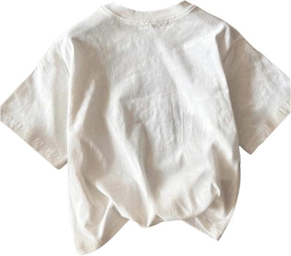 ⁦GORGLITTER Women's Graphic Bowknot Print Crewneck T Shirts Short Sleeve Cute Summer Top White S⁩ - الصورة ⁦2⁩